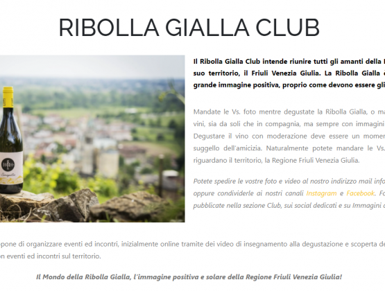 Il CLUB RIBOLLA GIALLA!